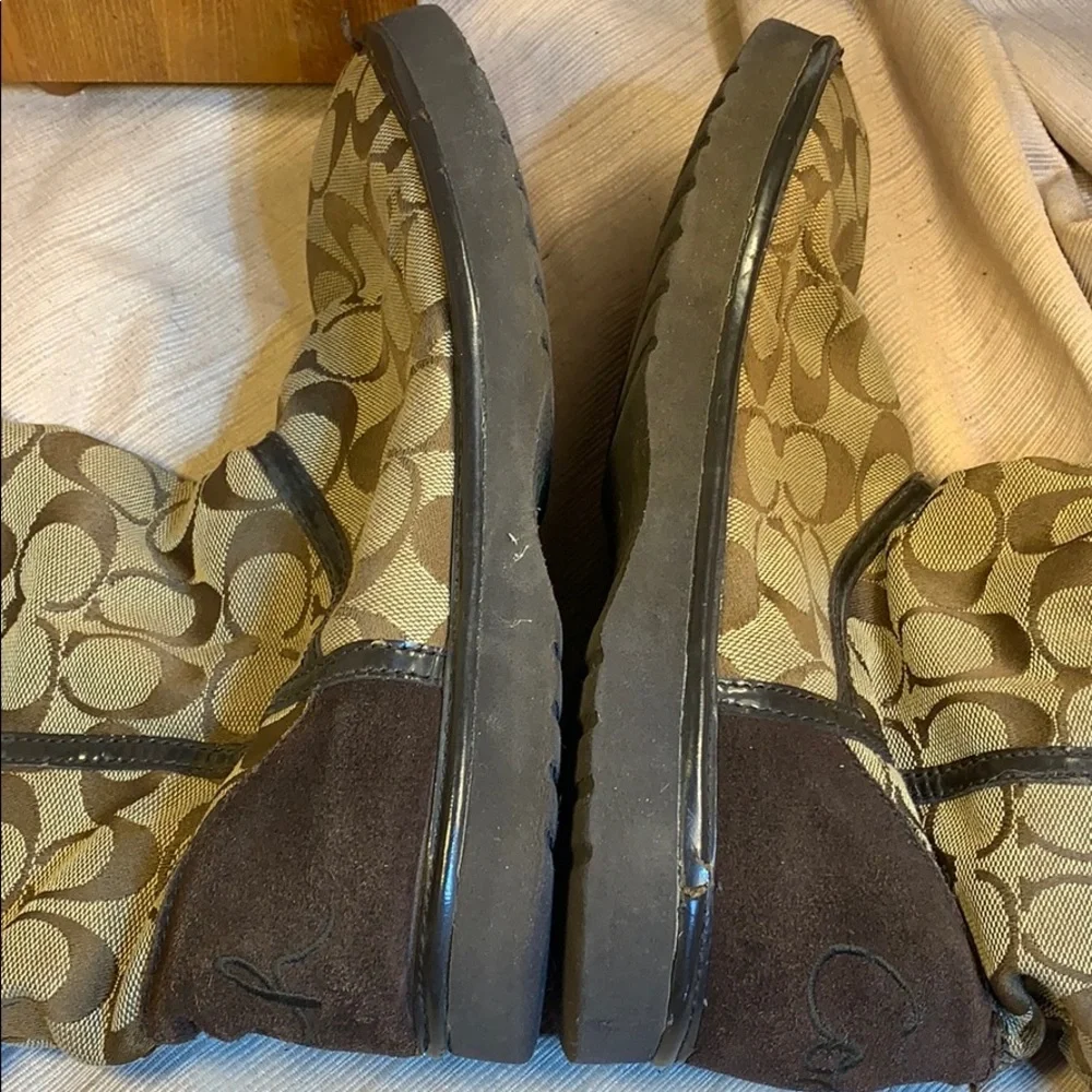 Coach Nikole shearling leather classic logo patter